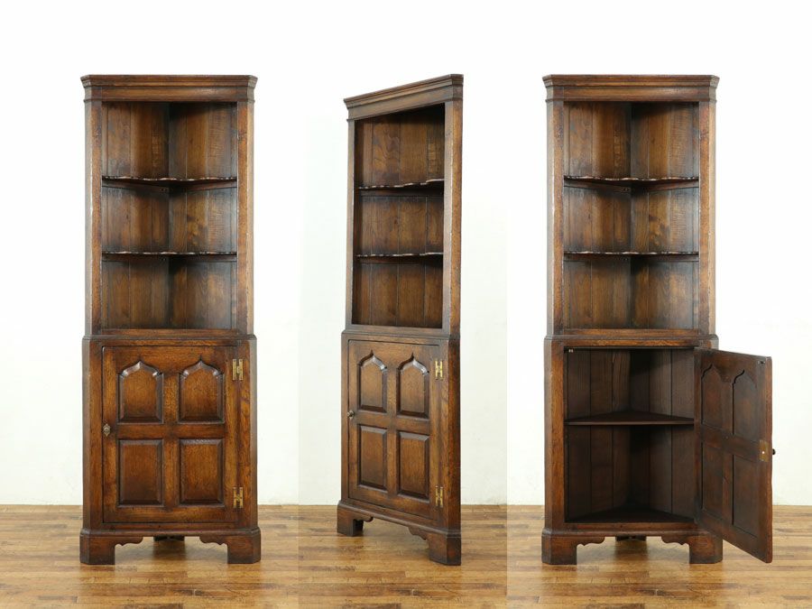 アンティーク家具 コーナーキャビネット 58784