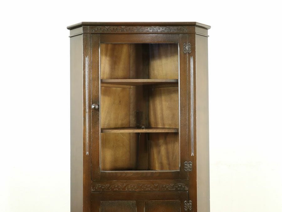アンティーク家具 コーナーキャビネット 58574