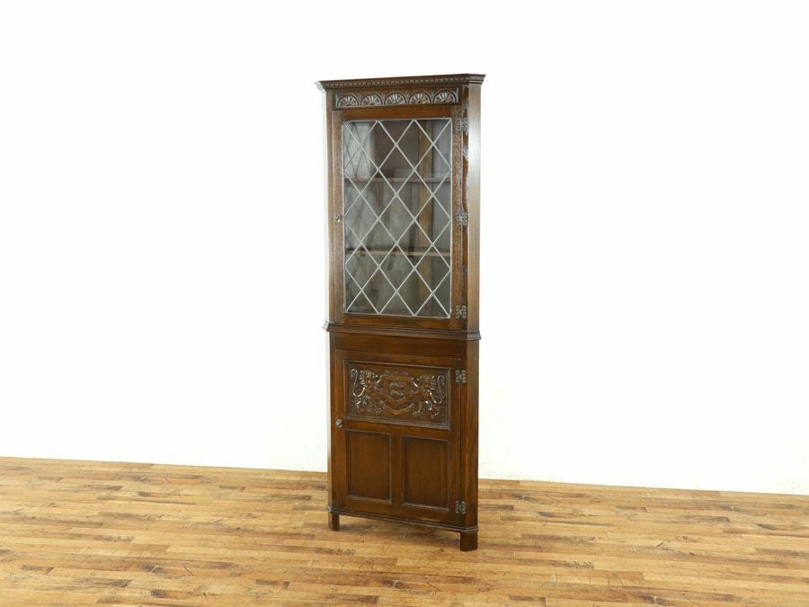 アンティーク家具 コーナーキャビネット 58626