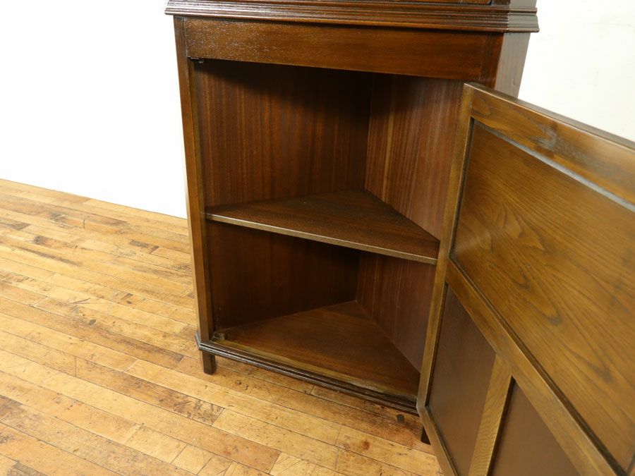 アンティーク家具 コーナーキャビネット 58626