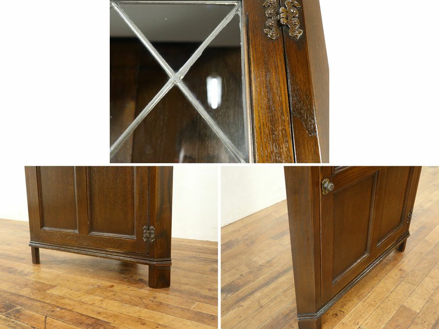アンティーク家具 コーナーキャビネット 58626