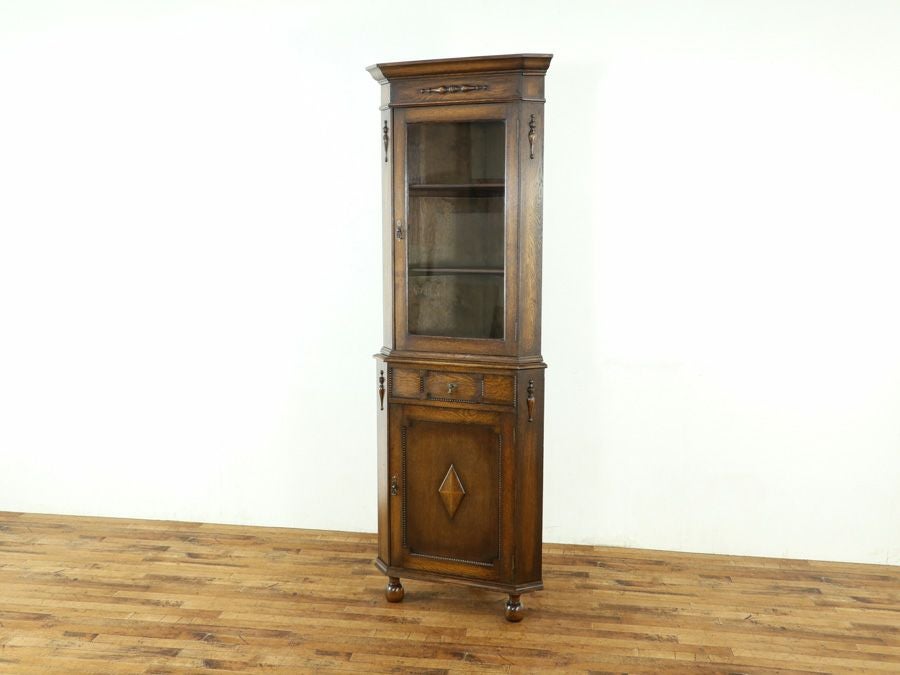 アンティーク家具 コーナーキャビネット 58727