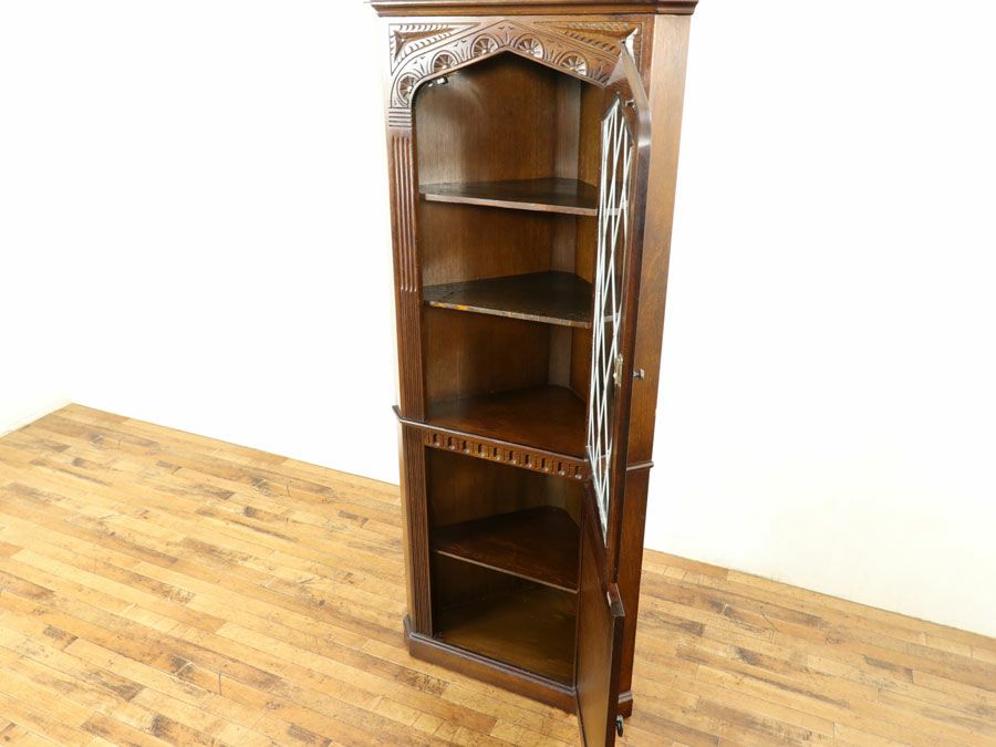 アンティーク家具 コーナーキャビネット 58625