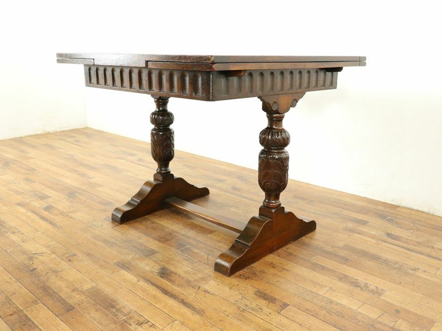 アンティーク家具 天板再塗装済テーブル 58664