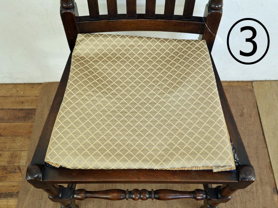 アンティーク家具 張替済チェア 58631a
