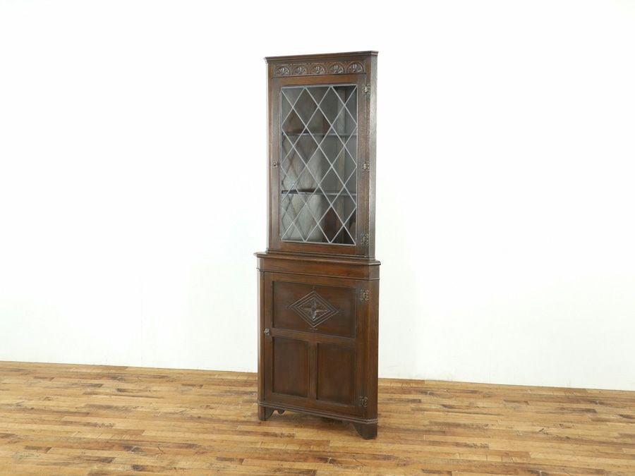 アンティーク家具 コーナーキャビネット 58862