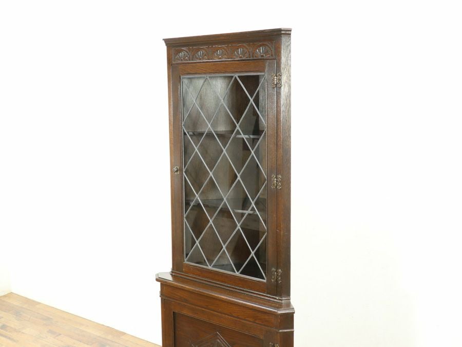 アンティーク家具 コーナーキャビネット 58862