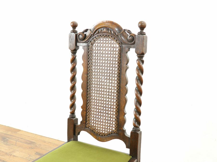 イギリスアンティーク ツイストダイニングチェア 58826b<BR>在庫2脚