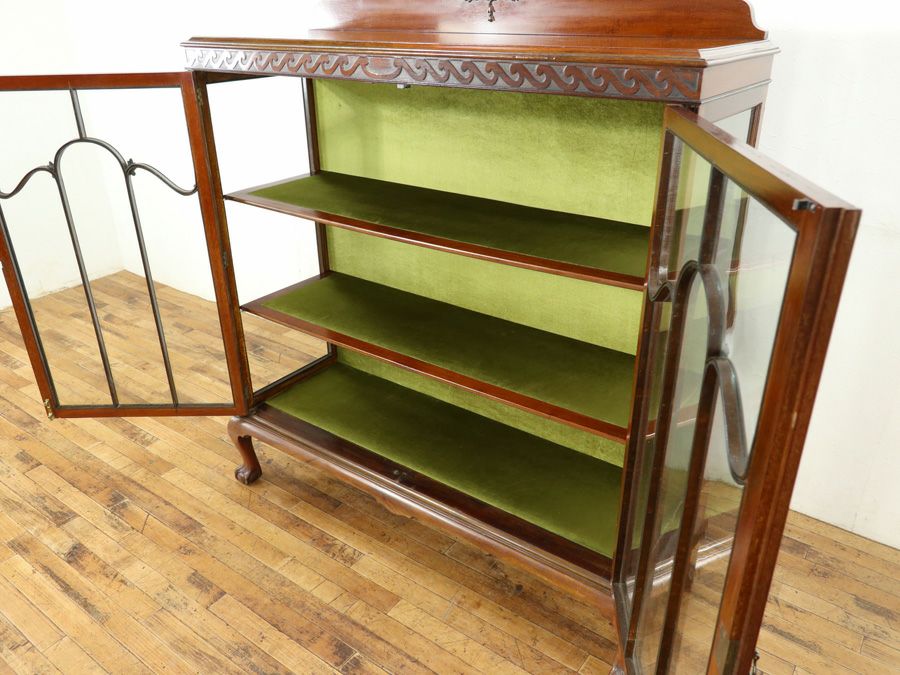 アンティーク クロス張替済ショーケース 58907