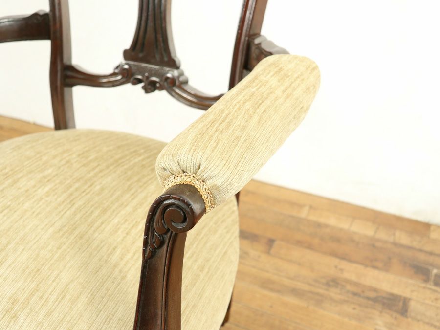 アンティーク家具 張替済アームチェア 58855