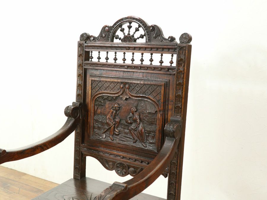 アンティーク家具 アームチェア 64818b