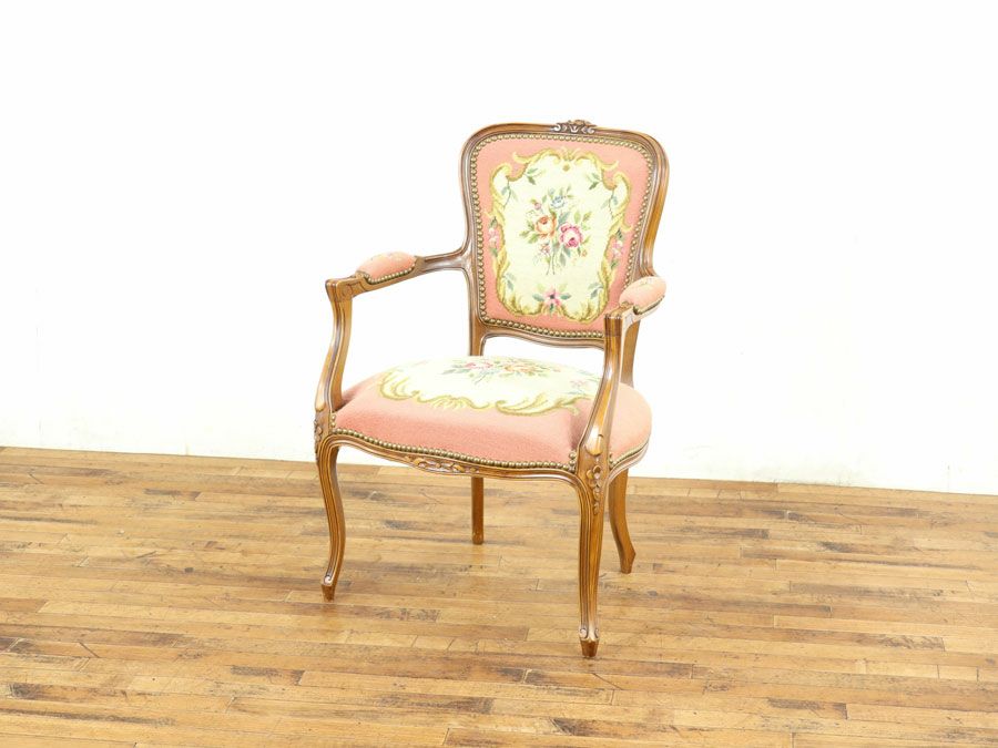 アンティーク家具 プチポワンチェア 64897b