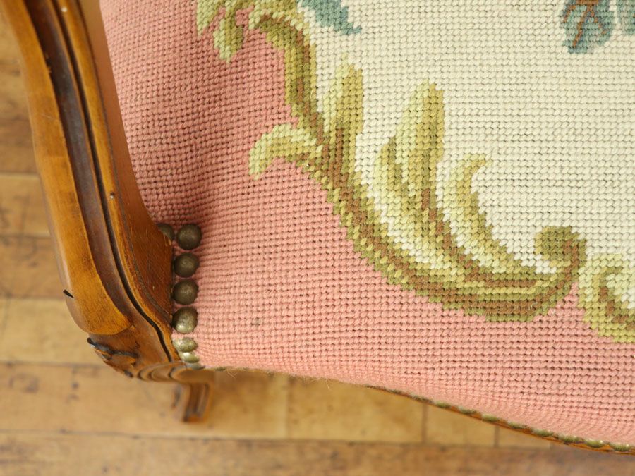 アンティーク家具 プチポワンチェア 64897b