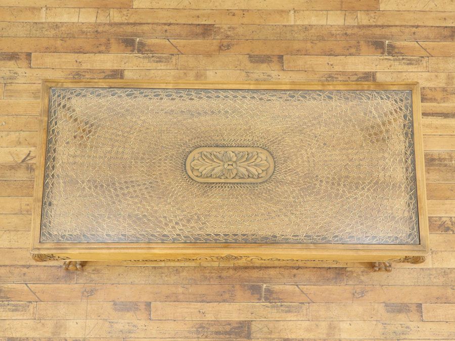 アンティーク家具 ガラストップコーヒー 64853