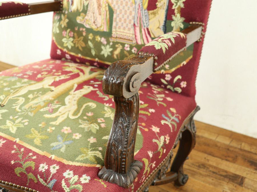 アンティーク家具 プチポワンチェア 64905