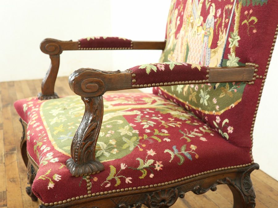 アンティーク家具 プチポワンチェア 64905