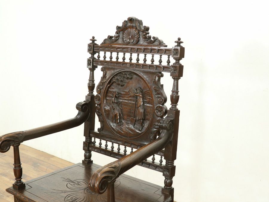 アンティーク家具 アームチェア 64907b