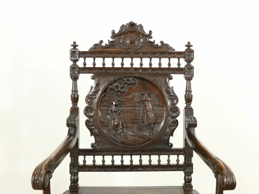 アンティーク家具 アームチェア 64907b