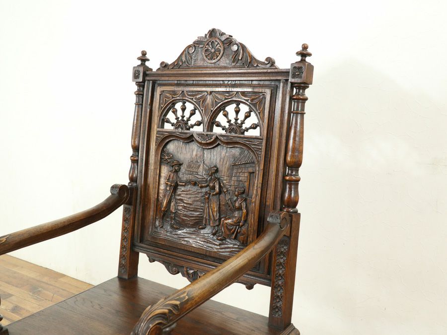 アンティーク家具 アームチェア 64907a