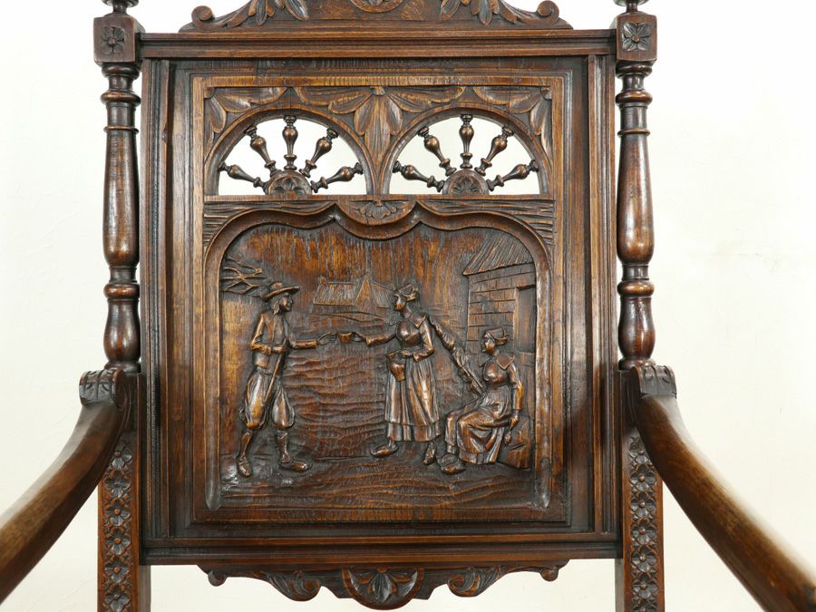 アンティーク家具 アームチェア 64907a