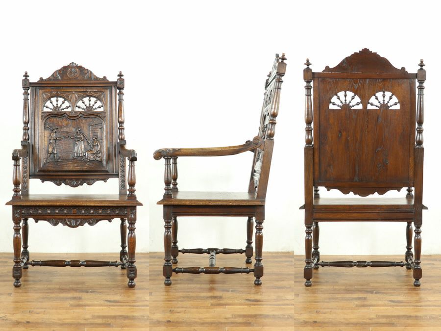 アンティーク家具 アームチェア 64907a