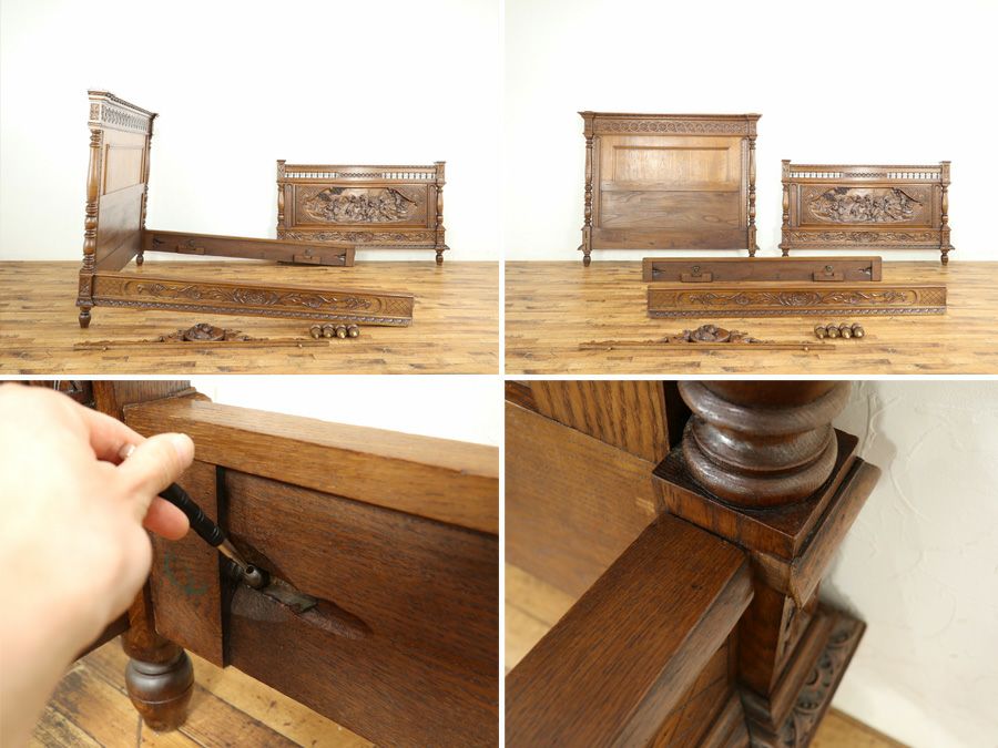 アンティーク家具 ベッド 64820a