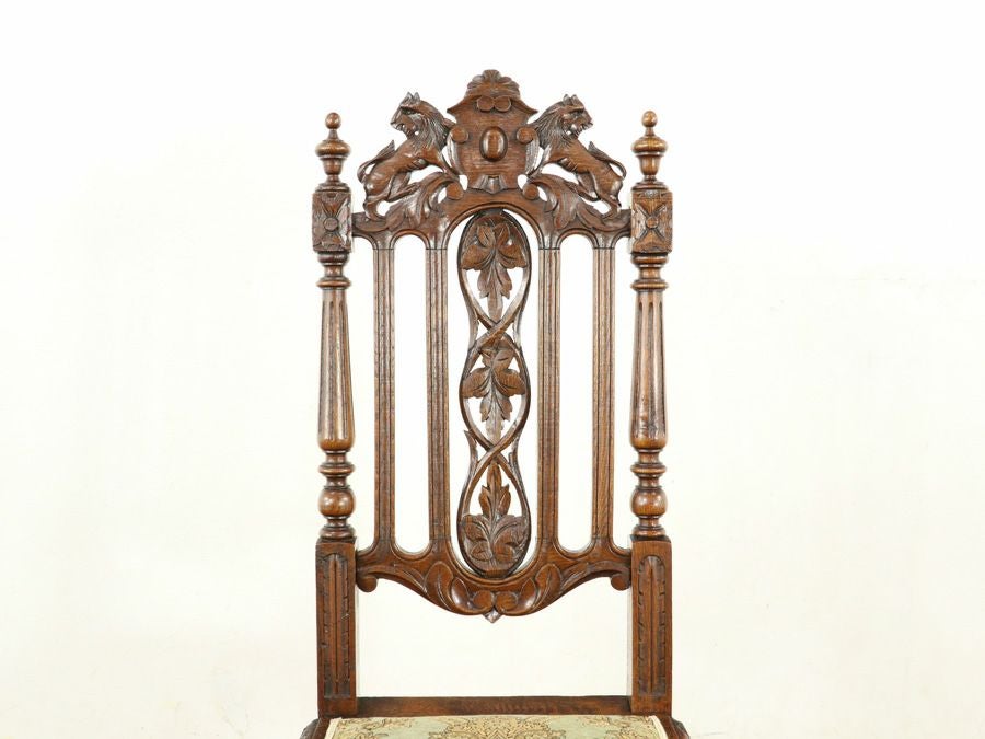 アンティーク 張替済ダイニングチェア 64928e