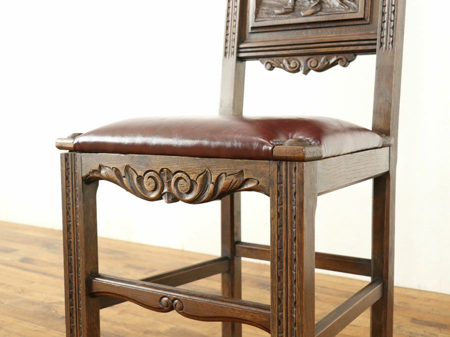 アンティーク家具 張替済チェア 64807g