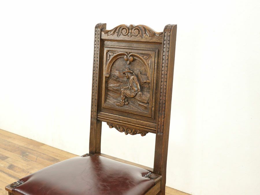 アンティーク家具 張替済チェア 64807h