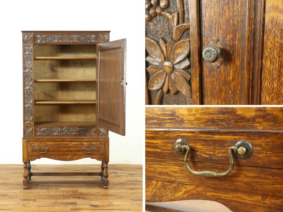 英国アンティーク家具 キャビネット 59008