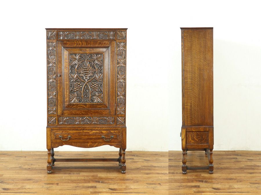 英国アンティーク家具 キャビネット 59008