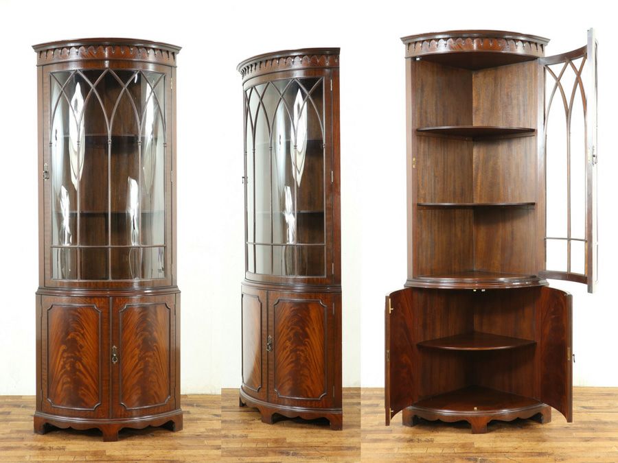 アンティーク家具 コーナーキャビネット 59127