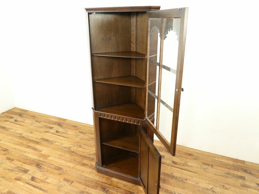 アンティーク家具 コーナーキャビネット 59038