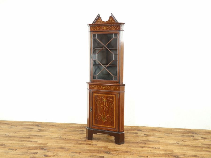 イギリスアンティーク家具 エドワーディアン コーナーキャビネット