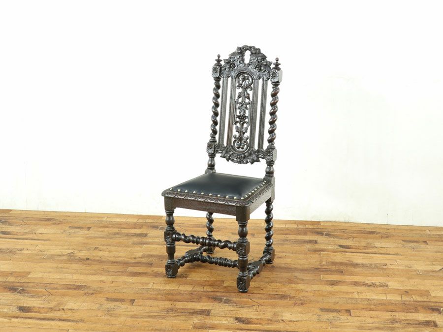 フランス アンティーク 張替済チェア 70485a