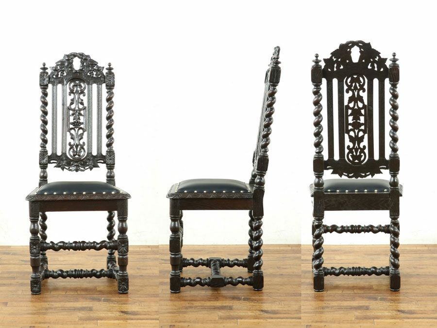 フランス アンティーク 張替済チェア 70485a