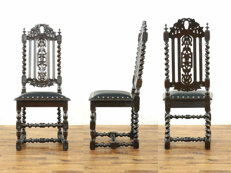 フランス アンティーク 張替済チェア 70485b