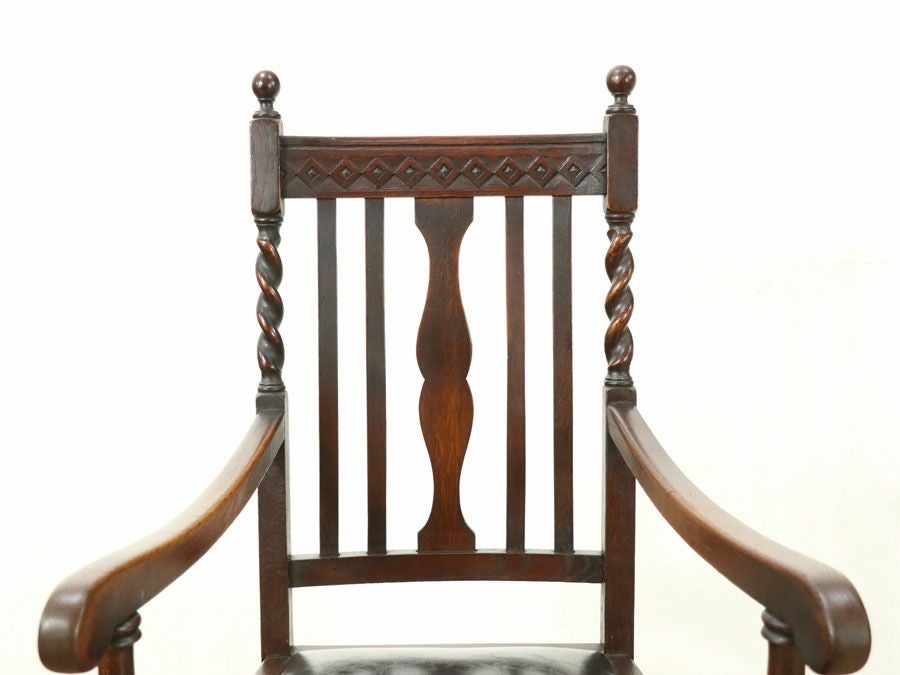 アンティーク家具 張替済アームチェア 59035