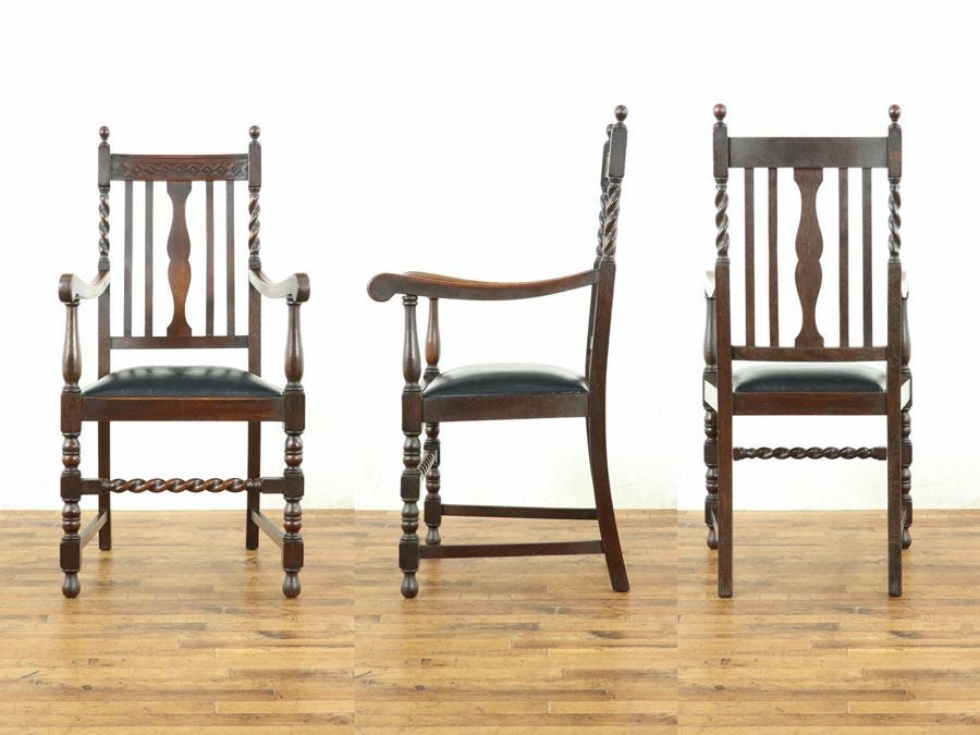 アンティーク家具 張替済アームチェア 59035