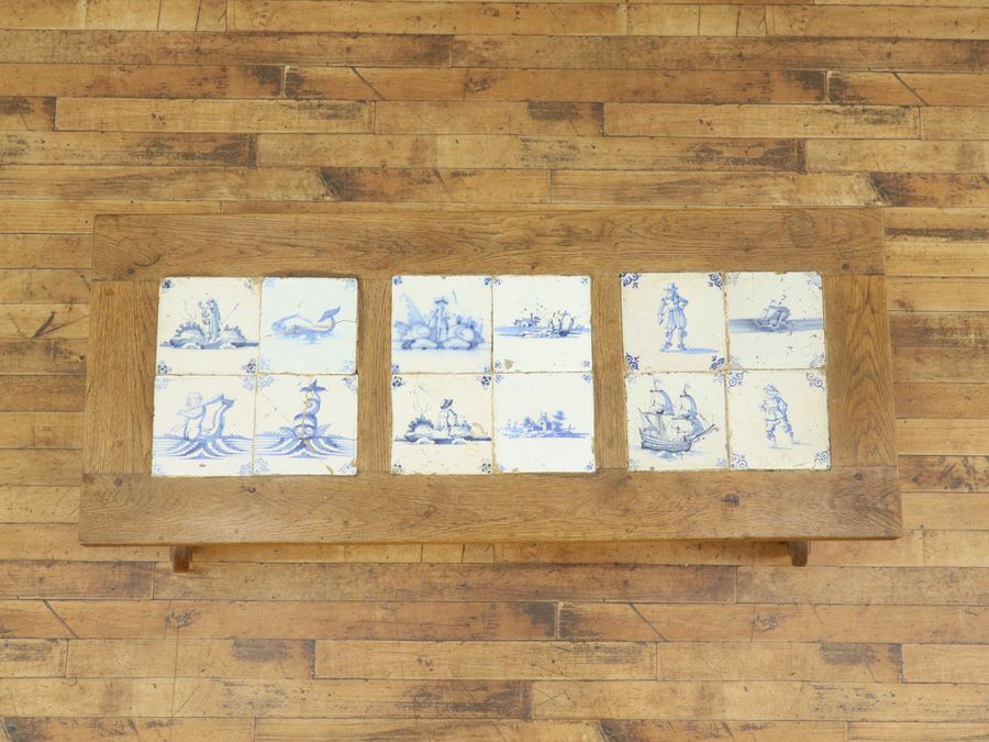 アンティーク家具 タイルトップコーヒーテーブル