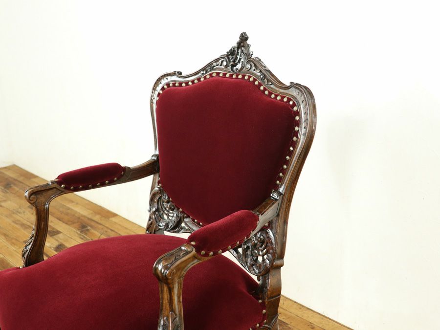 アンティーク家具 張替済アームチェア 64802c