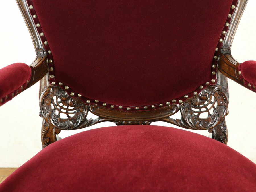 アンティーク家具 張替済アームチェア 64802c