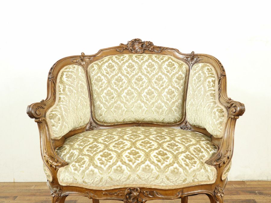 アンティーク家具 張替済アームチェア 64895b