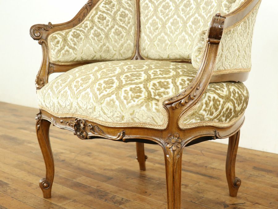 アンティーク家具 張替済アームチェア 64895b