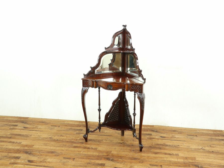 アンティーク家具 コーナーキャビネット 58889