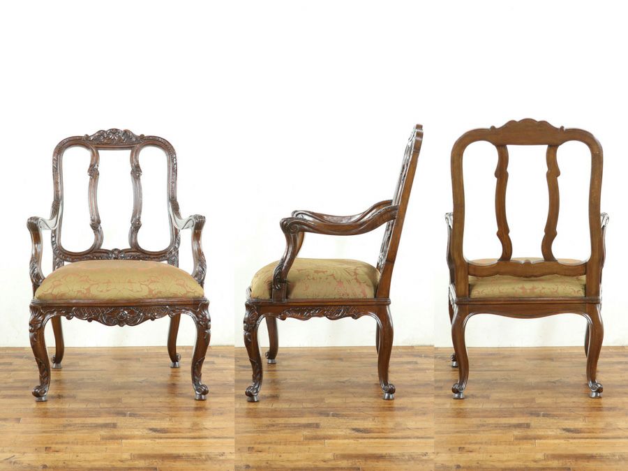 アンティーク家具張替済アームチェア 65014