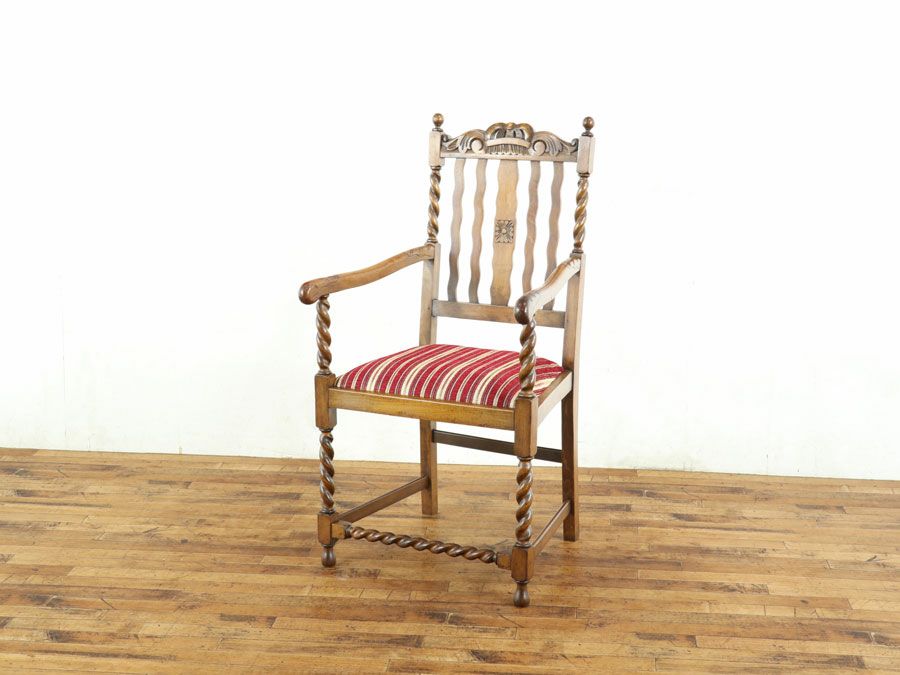 アンティーク家具張替済アームチェア 59434a