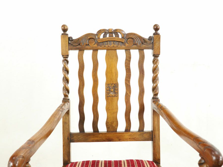 アンティーク家具張替済アームチェア 59434a