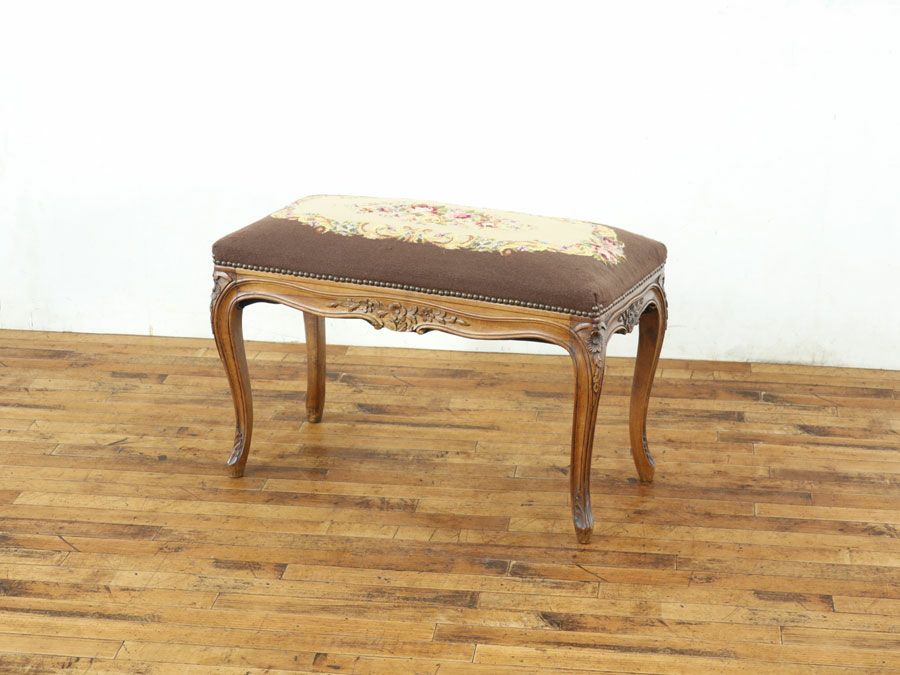 アンティーク家具プチポワン スツール 65066