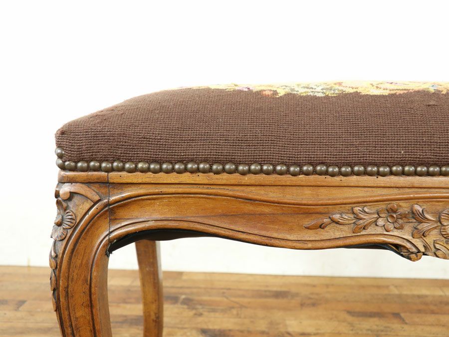 アンティーク家具プチポワン スツール 65066